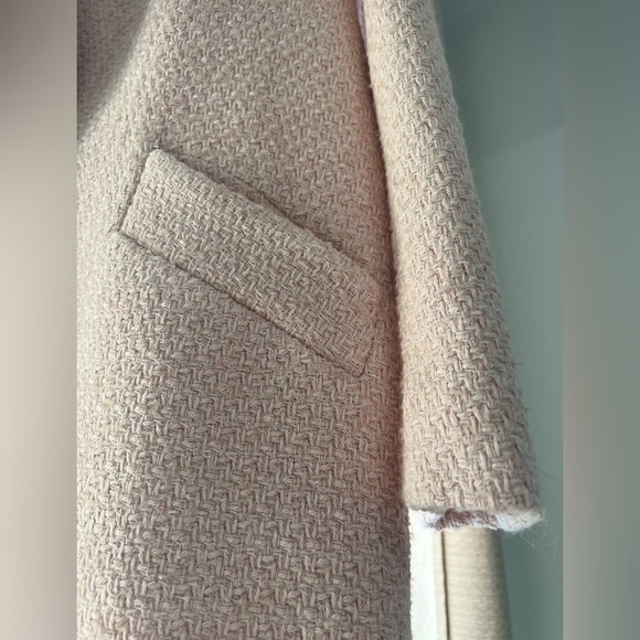 ZARA Women textured coat, spring, winter, fall, extra Small, light pink - Picture 6 of 10